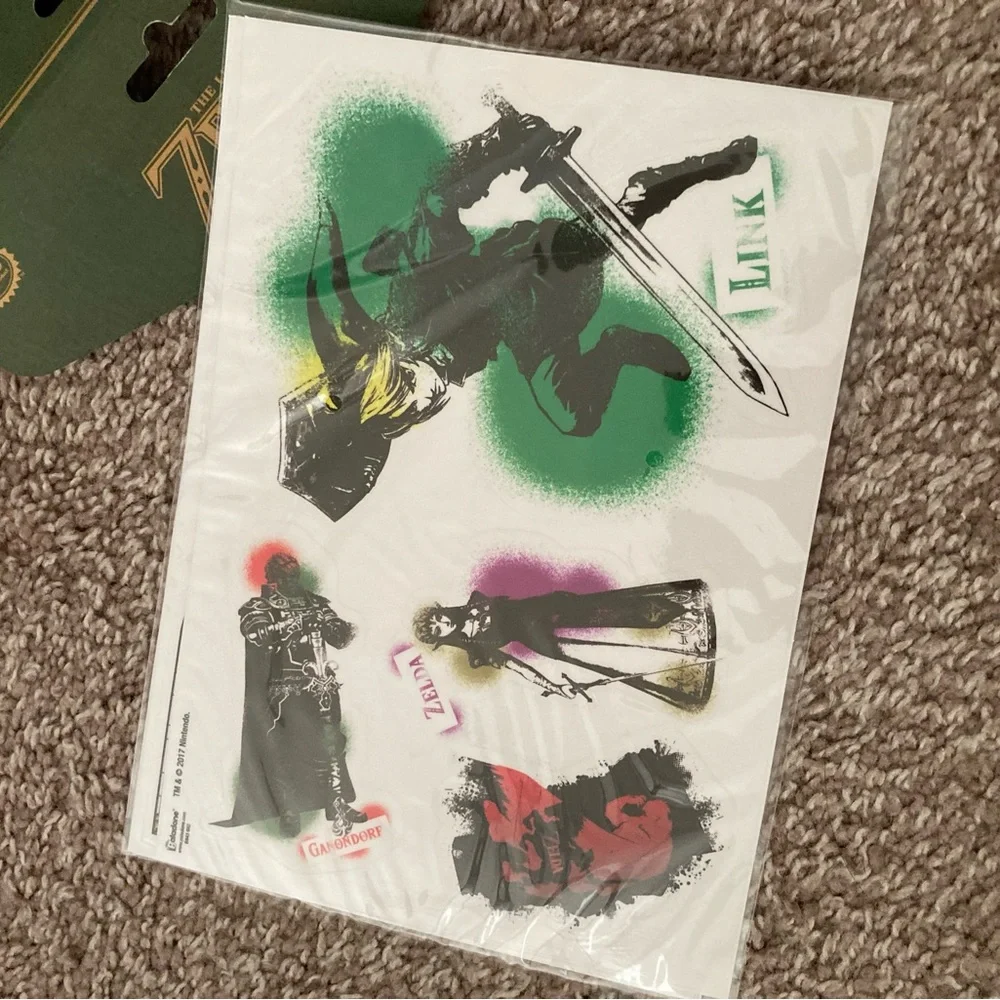 The Legend of Zelda Set of Removable Gadget Decals Hyrule NEW Sealed Full Set